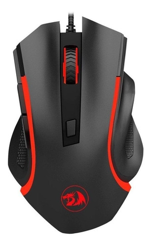 Imagem 1 de 4 de Mouse para jogo Redragon  Nothosaur M606 black e red