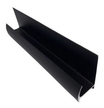 Imagen 2 de 8 de Perfil Tirador J Negro Para Aplicar Mueble Casa 3 Metros