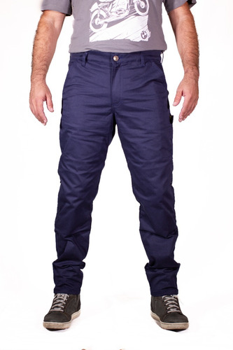 Pantalón Moto Kevlar Blb Mcqueen Azul Con Protecciones 