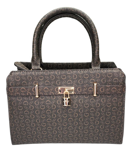 Bolsa Guess Sa911005 Nueva 100 % Original Café Lisa Níquel Café