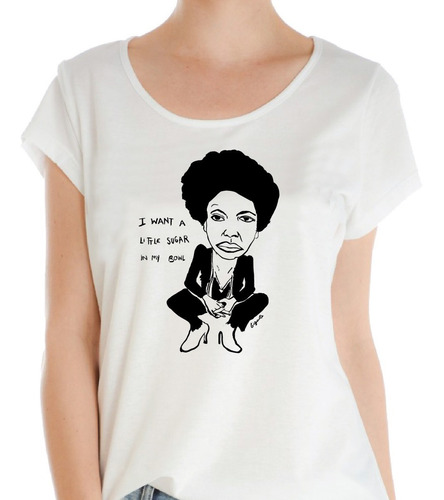 Remera De Mujer Nina Simone - 100% Algodón Pima Peruano