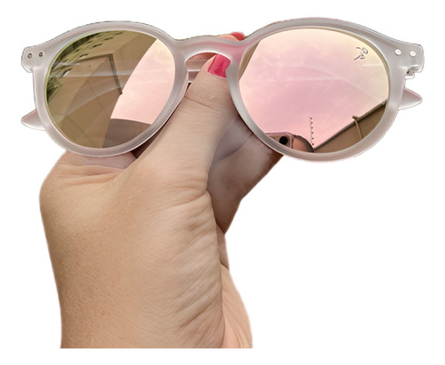 Óculos Baixa Pace Round Two Transparente Com Rosa
