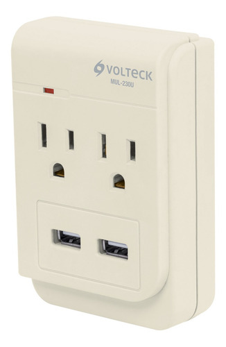 Multicontacto Supresor De Picos Regula Voltaje 2 Trifa 2 Usb