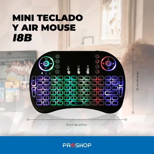 Mini Teclado Inalámbrico Retroiluminado Smarttv Android Pcrg