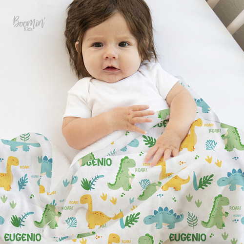 Cobija Manta Frazada Para Bebé Niño Niña Suave Para Color Dinosaurios chicos