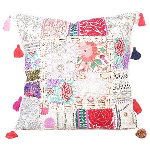 Funda De Almohada Bohemia De Patchwork Decorativa, Fund...