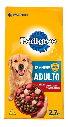 Ração Cães Ad Médios/grandes Carne E Frango 2,7kg Pedigree
