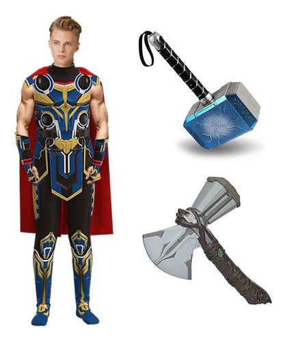 2023 Disfraz Cosplay De Thor Para Niños Con Hacha De