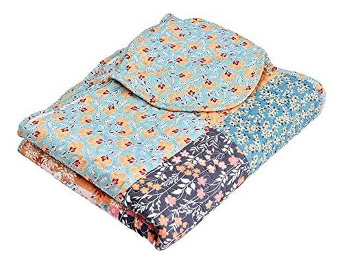 Manta Acolchada Reversible Carlie Bungalow Barefoot, Parches