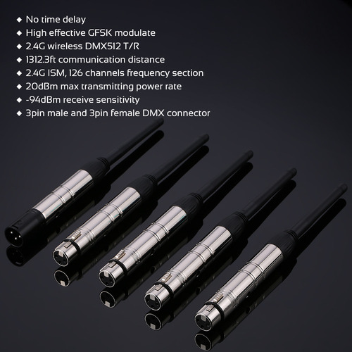 Ts Kit D/receptor Y Transmisor Inalámbrico Dmx512 2.4g Ism,
