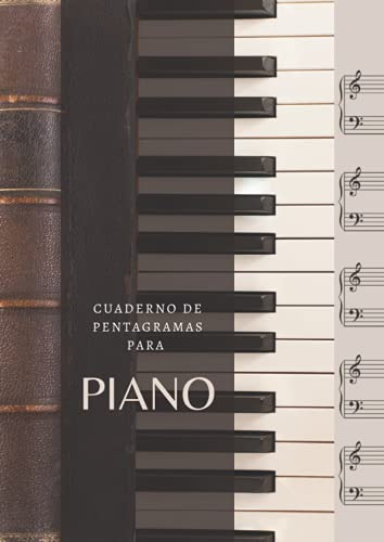 Libro : Cuaderno De Pentagramas Para Piano Libreta Con Pap 