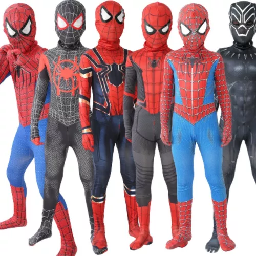 Fantasia Masculina Homem Aranha Clássico Adulto Cosplay Traje Luxo Tob