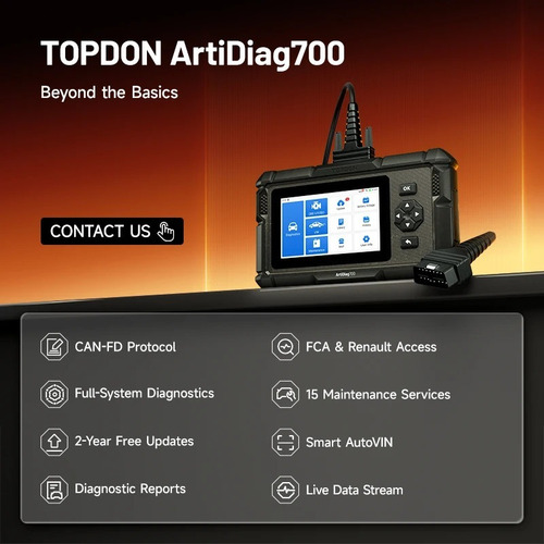 Escaner Automotriz Topdon Ad700 Can Fd All System + 15 Funci