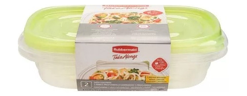 Hermetico Takealongs Rubbermaid Packx2 950ml Rectangular