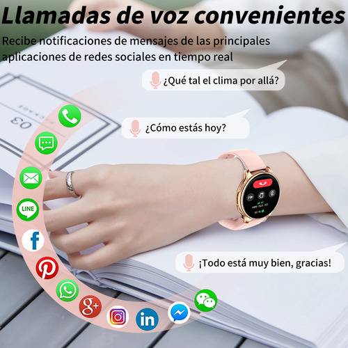 Reloj Smartwatch Deportivo Bluetooth Mujer Con Podometro Y33