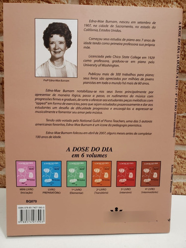 Método Piano Dose Do Dia 4º Livro Intermed. Edna-mae Burnam