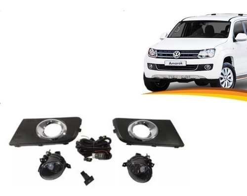 Neblineros Volkswagen Amarok 2010 / 2017 Kit Bisel Cromado