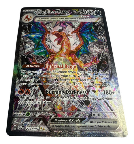 Charizard Ex 223/197 - Obisidian Flames - Pokemon Tcg