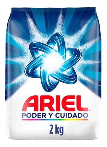 Detergente Ariel Regular Poder Y Cuidado En Polvo 2 Kg