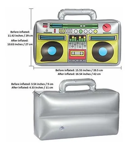 Boombox Inflable 16 5 Pulgadas Boom Box Inflable 80s 90...