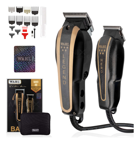 Máquina Wahl Barber Combo Legend Y Trimmer Hero Profesional Uso Intensivo