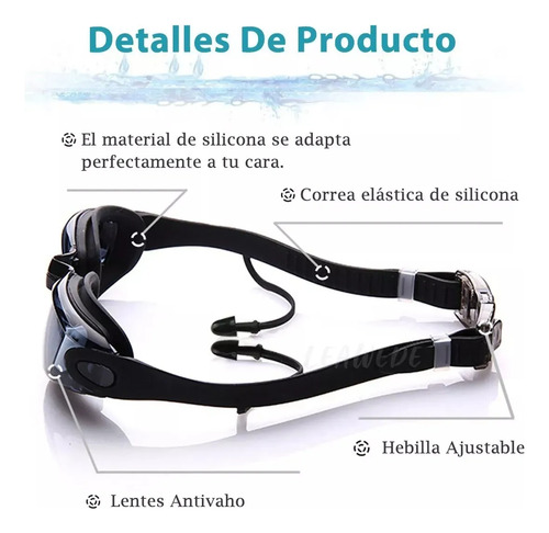 6 En 1 Kit Gafas De Natación Protección Uv Antiempaño Gogles