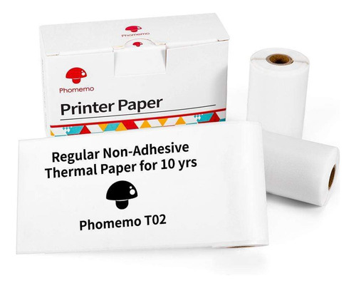 . Papel Térmico Phomemo T02 De 3 Rolos
