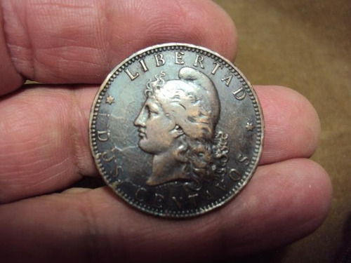 Moneda Argentina 2 Centavos 1892 Craquelada Ref (a 73) (Usado)