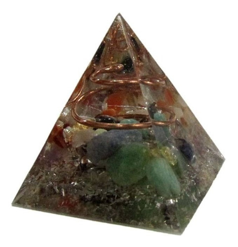 Orgonite Pirâmide P 4cm Cores Sortidas