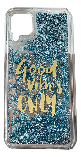 Funda Quicksand Para Huawei P40lite Liquid Glitter Celeste