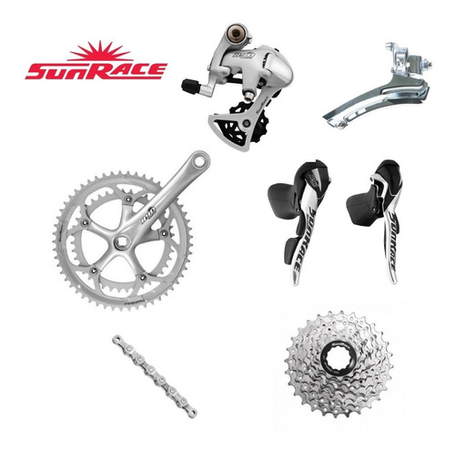 Grupo Kit Sunrace R90 2x9 Pdv 53/39 11/28bike | Parcelamento sem juros