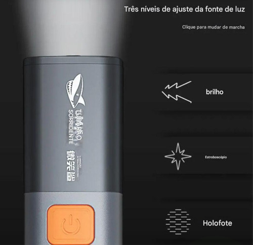 Mini Lanterna Led Recarregável Com Gancho Camping Usb