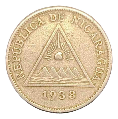Nicaragua - 5 Centavos - 1938 - Km #12 - Escudo