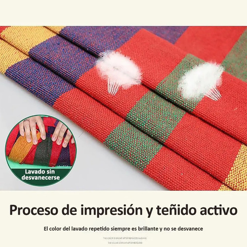 Hamaca Algodón Para Jardín Camping Exterior Portátil Mueble