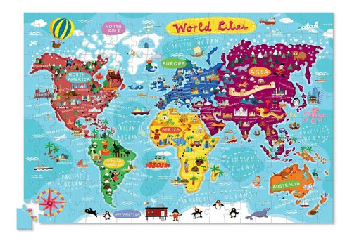 Puzzle Rompecabezas 200 Piezas + Poster Ciudades Del Mundo 