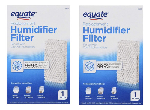 Equate Filtro De Humidificador De Repuesto, Paquete De 2