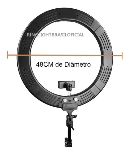 Kit Iluminador Hing Light 80w 19p 48cm C/ Tripé - MLG 048a