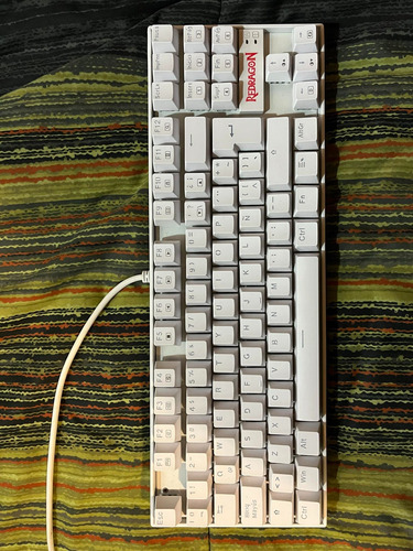 Teclado Gamer Redragon Kumara K552 White Switch Blue