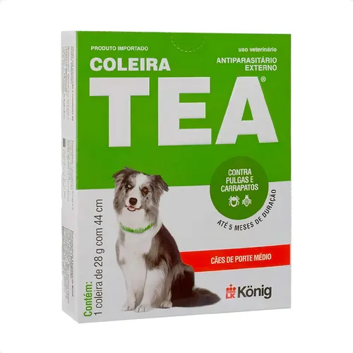 Coleira Antipulgas Tea 327 28g Para Cães Porte Grande 44cm