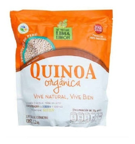 Imagen 1 de 2 de Quinoa Blanca Lima Limón Orgánica 1.2 Kg