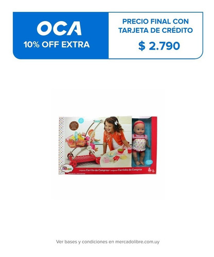 Little Mommy Muñeca Con Carrito De Compras - Mosca