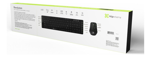 Teclado + Mouse Klip Xtreme Inalámbrico Usb Negro