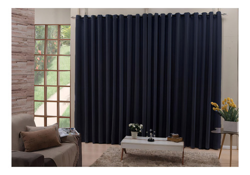 Cortina negra de tela semiopaca para dormitorio, 6 x 2,70 cm