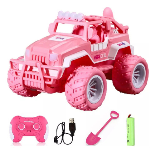 Coche Teledirigido Para Niña A Escala 1:16 Color Rosa