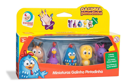 Dedoches Galinha Pintadinha Com 5 Bonecos Vinil Educativo