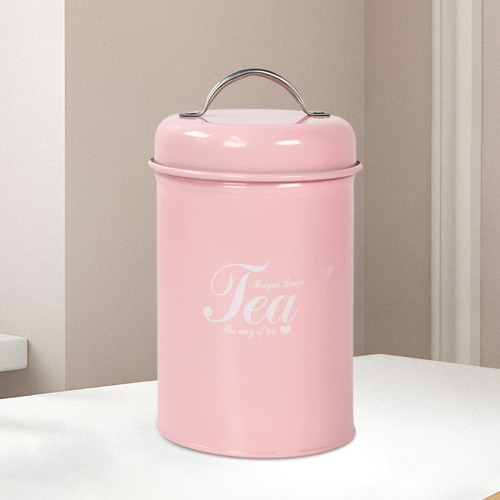 Cf Jarra De Almacenamiento De Comida De Café Con Té Rosado