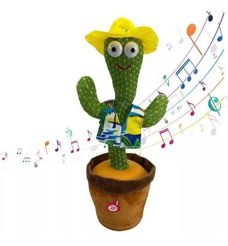 Imagen 1 de 3 de Cactus Bailarin Musical Con Ropa 