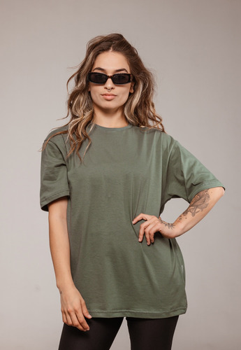 Remera Lisa Mujer Oversize Valle Langosta