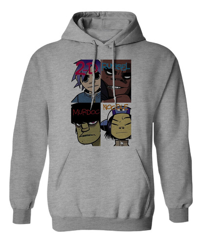 Sudadera Con Gorro Banda Gorillaz 2-d Noodle Murdoc Russel