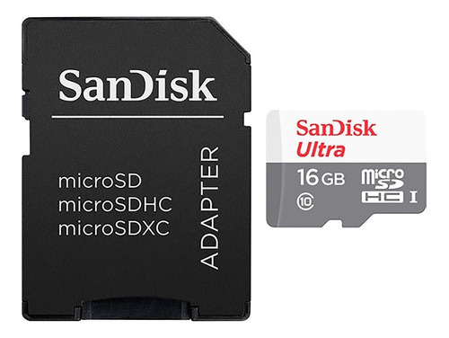 Memoria Micro Sd Sandisk 16gb Clase 10 80 Mb/s. Amv